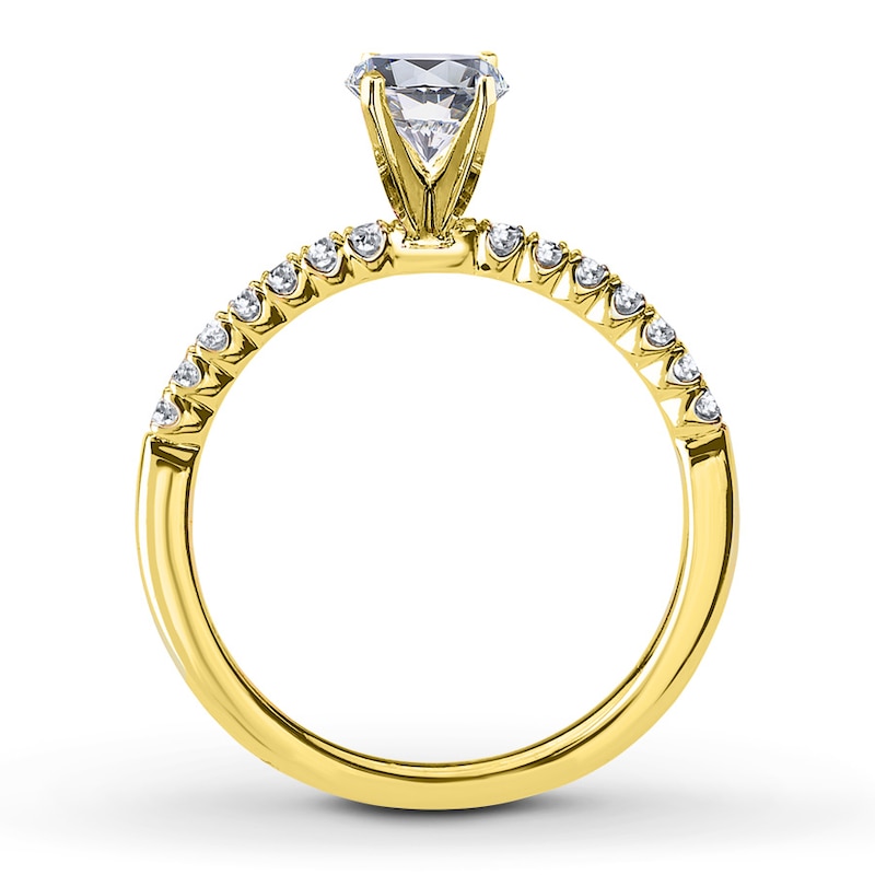 Main Image 2 of Previously Owned Diamond Engagement Ring Setting 1/6 ct tw Round 14K Yellow Gold