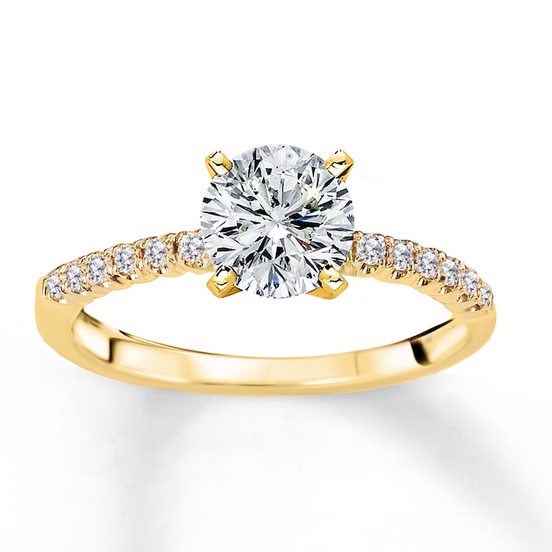 Main Image 3 of Previously Owned Diamond Engagement Ring Setting 1/6 ct tw Round 14K Yellow Gold