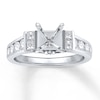 Thumbnail Image 1 of Previously Owned Diamond Ring Setting 7/8 ct tw Princess/Round 14K White Gold