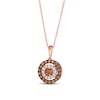 Thumbnail Image 1 of Previously Owned Le Vian Crème Brûlée Diamond Necklace 1/2 ct tw Round 14K Strawberry Gold