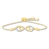 Thumbnail Image 1 of Previously Owned Diamond Infinity Bolo Bracelet 1/10 ct tw Round 10K Yellow Gold