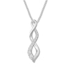 Thumbnail Image 1 of Previously Owned Diamond Swirl Necklace 3/8 ct tw Round 10K White Gold