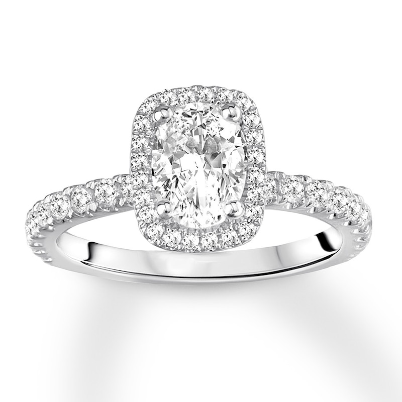 Main Image 4 of Previously Owned Diamond Ring Setting 1/2 carat tw Round 14K White Gold