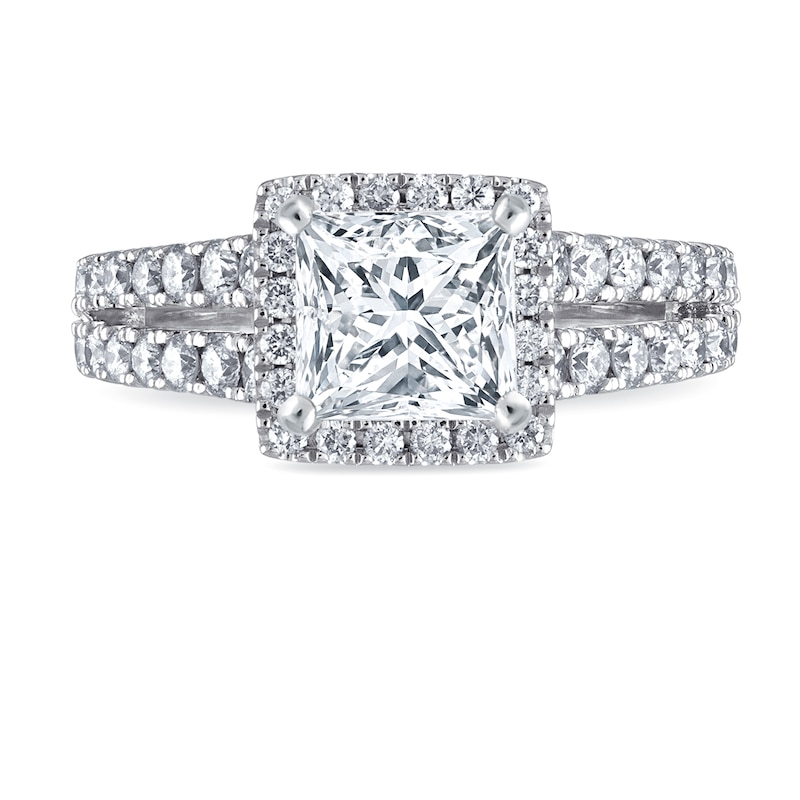 Main Image 3 of Previously Owned Vera Wang WISH Ring Setting 3/4 ct tw Diamonds 14K White Gold