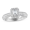 Thumbnail Image 1 of Previously Owned Vera Wang WISH Diamond Engagement Ring 5/8 ct tw Emerald/Round 14K White Gold