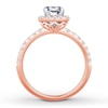 Thumbnail Image 2 of Previously Owned Colorless Diamond Ring Setting 1/2 cttw Round-cut 14K Rose Gold