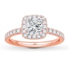 Thumbnail Image 3 of Previously Owned Colorless Diamond Ring Setting 1/2 cttw Round-cut 14K Rose Gold