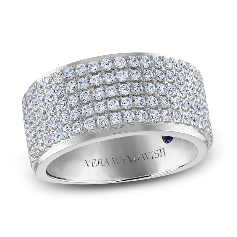 Main Image 1 of Previously Owned Vera Wang WISH Men's Diamond Wedding Band 1-1/2 ct tw Round 14K White Gold