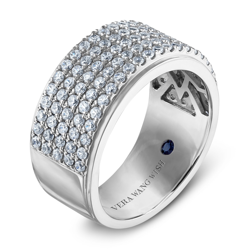 Main Image 2 of Previously Owned Vera Wang WISH Men's Diamond Wedding Band 1-1/2 ct tw Round 14K White Gold