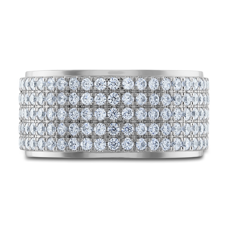 Main Image 3 of Previously Owned Vera Wang WISH Men's Diamond Wedding Band 1-1/2 ct tw Round 14K White Gold