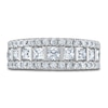 Thumbnail Image 2 of Previously Owned Diamond Anniversary Band 1-3/4 ct tw Round/Princess 14K White Gold