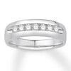 Thumbnail Image 1 of Previously Owned Men's Diamond Band 1/2 ct tw Round-cut Platinum