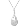 Thumbnail Image 1 of Previously Owned Diamond Twist Necklace 1/3 ct tw Round 10K White Gold