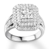 Thumbnail Image 1 of Previously Owned Diamond Engagement Ring 2 ct tw Princess/Round 14K White Gold