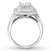 Thumbnail Image 2 of Previously Owned Diamond Engagement Ring 2 ct tw Princess/Round 14K White Gold