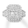 Thumbnail Image 4 of Previously Owned Diamond Engagement Ring 2 ct tw Princess/Round 14K White Gold