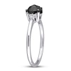 Thumbnail Image 2 of Previously Owned Black Diamond Engagement Ring 1 ct tw 14K White Gold