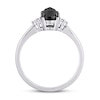 Thumbnail Image 3 of Previously Owned Black Diamond Engagement Ring 1 ct tw 14K White Gold