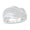 Thumbnail Image 1 of Previously Owned Diamond Ring 1 ct tw Baguette/Round 10K White Gold