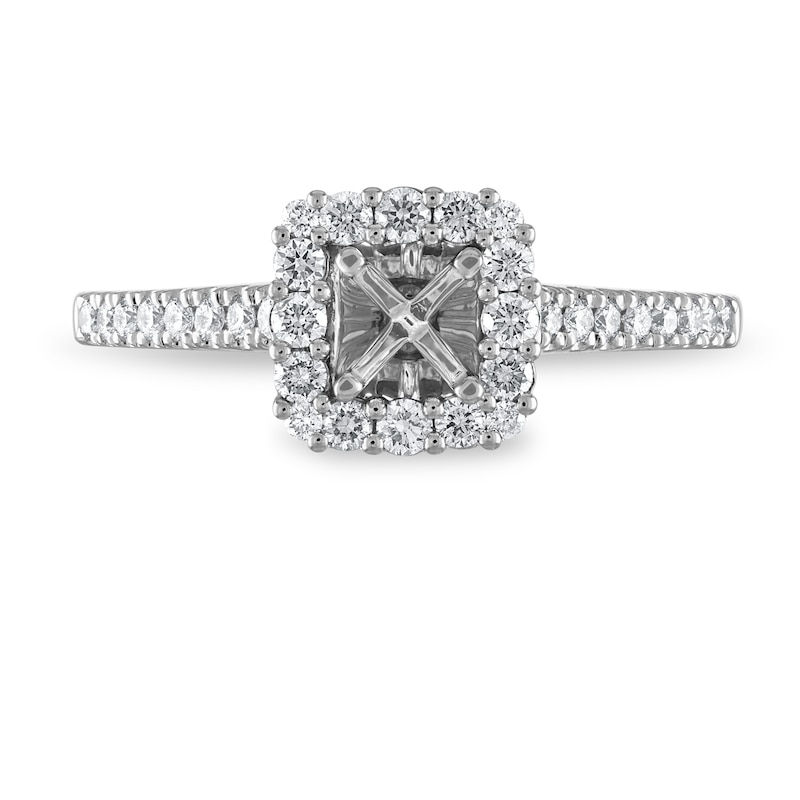 Main Image 1 of Previously Owned Vera Wang WISH Ring Setting 3/4 ct tw Diamonds 14K White Gold