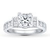 Thumbnail Image 3 of Previously Owned Diamond Ring Setting 7/8 ct tw Princess/Round 14K White Gold