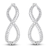 Thumbnail Image 0 of Previously Owned Diamond Drop Earrings 1-1/4 carats tw Round 14K White Gold