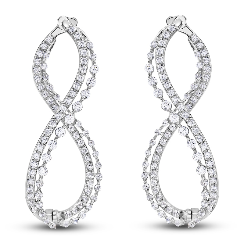 Previously Owned Diamond Drop Earrings 1-1/4 carats tw Round 14K White Gold