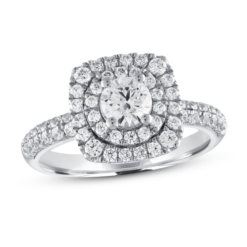 Previously Owned Diamond Wedding Ring 1 1/8 ct tw Round 14K White Gold