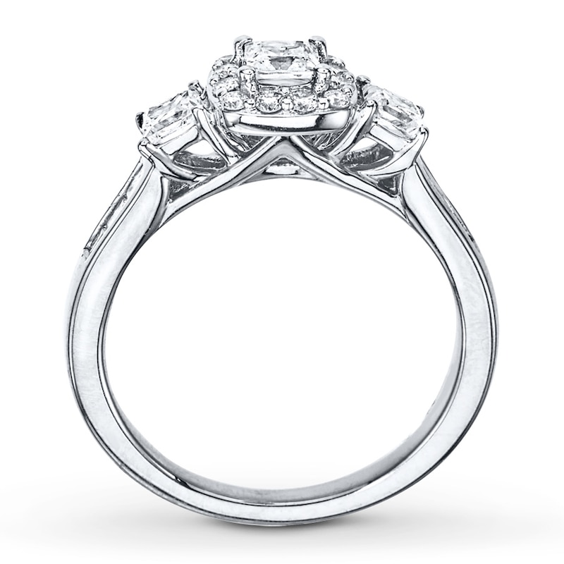 Main Image 2 of Previously Owned Diamond Engagement Ring 1 ct tw Princess-cut 14K White Gold