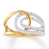 Thumbnail Image 0 of Previously Owned Diamond Ring 3/8 ct tw Round-cut 10K Two-Tone Gold