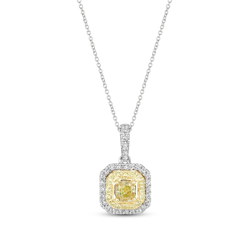 Previously Owned Le Vian Sunny Yellow Diamond Necklace 3/4 ct tw 14K Two-Tone Gold
