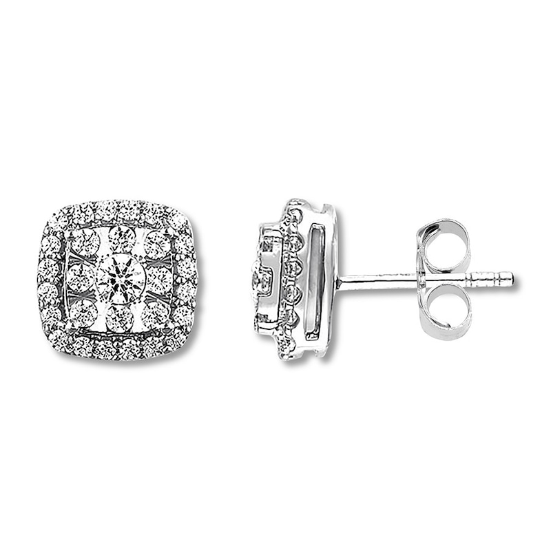 Main Image 1 of Previously Owned Earrings 5/8 ct tw 14K White Gold