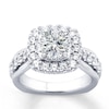 Thumbnail Image 3 of Previously Owned Diamond Ring Setting 7/8 ct tw Round 18K White Gold