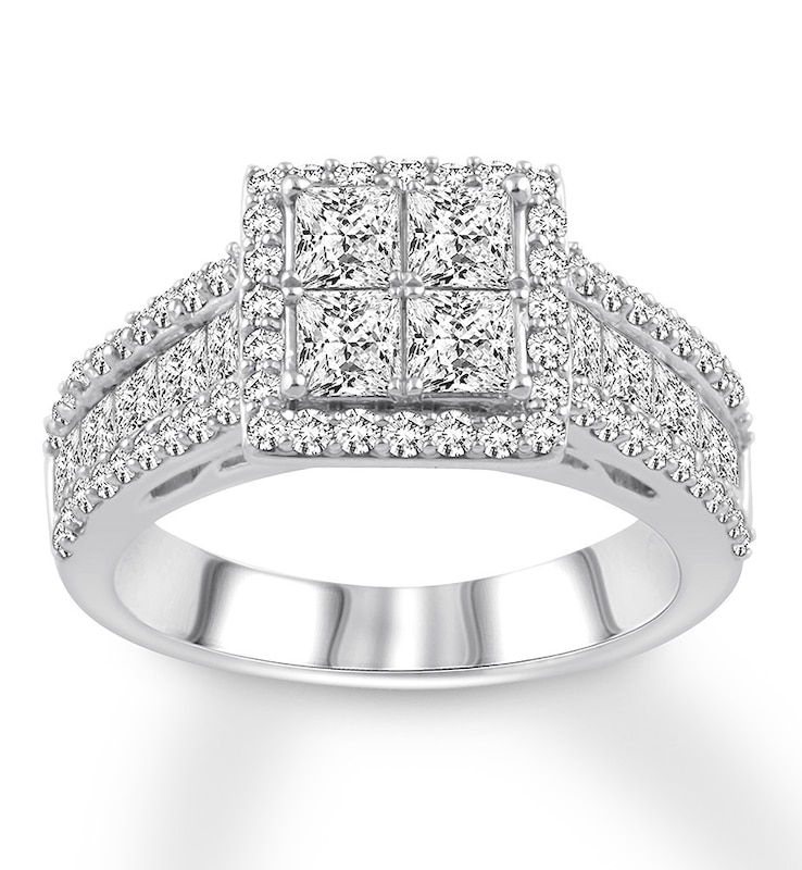 Previously Owned Diamond Engagement Ring 2-1/4 ct tw 14K White Gold | Jared