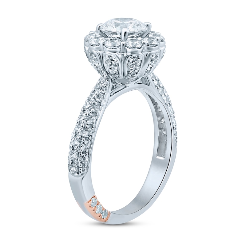 Main Image 2 of Previously Owned Pnina Tornai Romantic Rose Diamond Engagement Ring 2-1/3 ct tw Round 14K White Gold