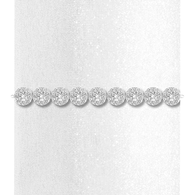 Main Image 2 of Previously Owned Diamond Bolo Bracelet 1 carat tw Round 14K White Gold