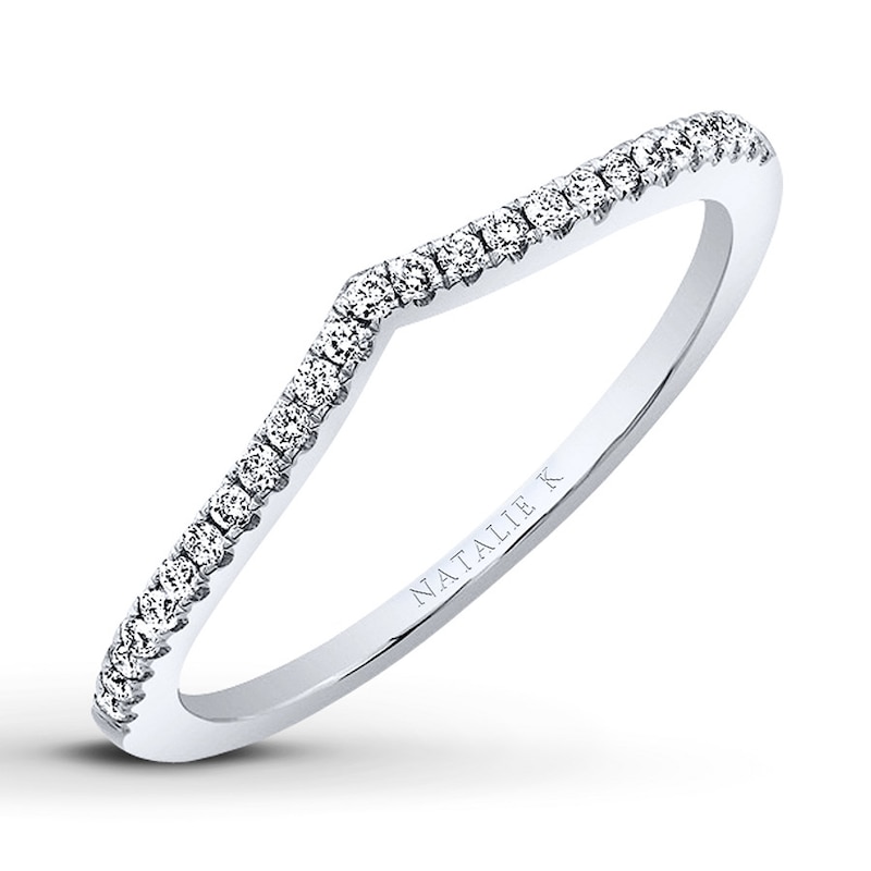 Main Image 1 of Previously Owned Natalie K Diamond Band 1/8 ct tw Round-cut 14K White Gold