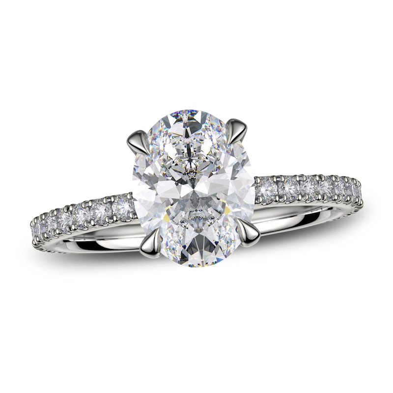 Previously Owned Michael M Diamond Engagement Ring Setting 1/3 ct tw Round 18K White Gold (Center diamond is sold separately)