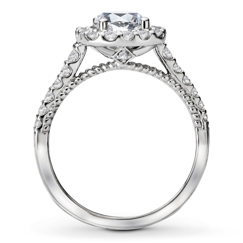 Main Image 2 of Previously Owned Diamond Engagement Ring Setting 1/2 ct tw Round 14K White Gold