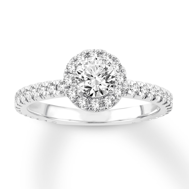 Main Image 1 of Previously Owned Diamond Engagement Ring 1 carat tw Round 14K White Gold