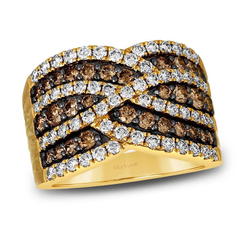 Previously Owned Le Vian Wrapped In Chocolate Diamond Ring 1-7/8 ct tw Round 14K Honey Gold