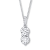 Thumbnail Image 1 of Previously Owned Ever Us Necklace 1-1/2 ct tw Diamonds 14K White Gold