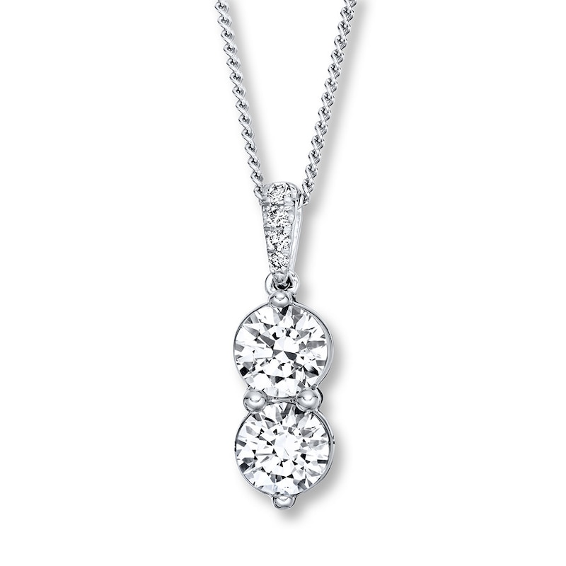 Main Image 1 of Previously Owned Ever Us Necklace 1-1/2 ct tw Diamonds 14K White Gold