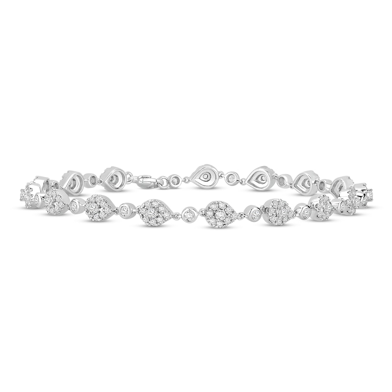 Main Image 1 of Previously Owned Diamond Bracelet 2 ct tw Round 18K White Gold