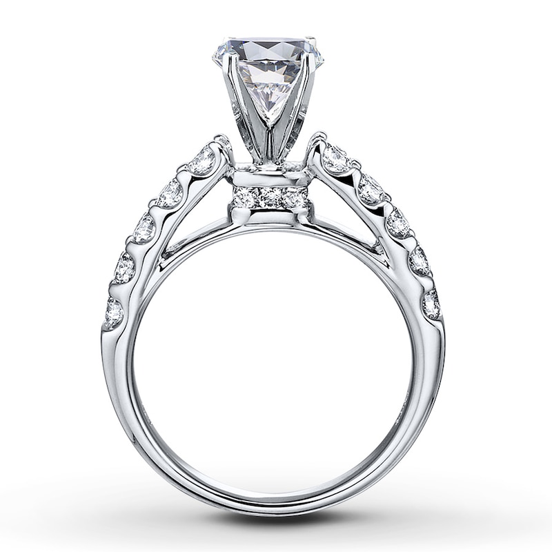 Main Image 2 of Previously Owned Diamond Engagement Ring 3/4 ct tw Round 14K White Gold