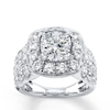 Thumbnail Image 3 of Previously Owned Diamond Ring Setting 2-7/8 ct tw Round 18K White Gold