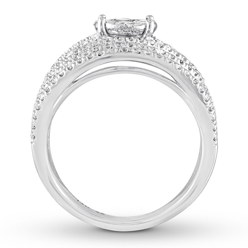 Main Image 2 of Previously Owned Diamond Engagement Ring 1-1/2 ct tw Round-cut 14K White Gold