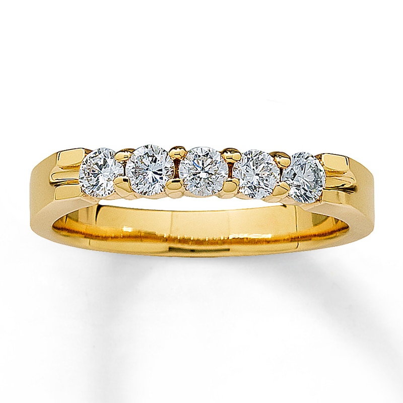 Main Image 1 of Previously Owned Diamond Anniversary Band 1/2 ct tw Round-cut 14K Yellow Gold