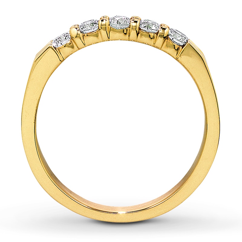 Main Image 2 of Previously Owned Diamond Anniversary Band 1/2 ct tw Round-cut 14K Yellow Gold