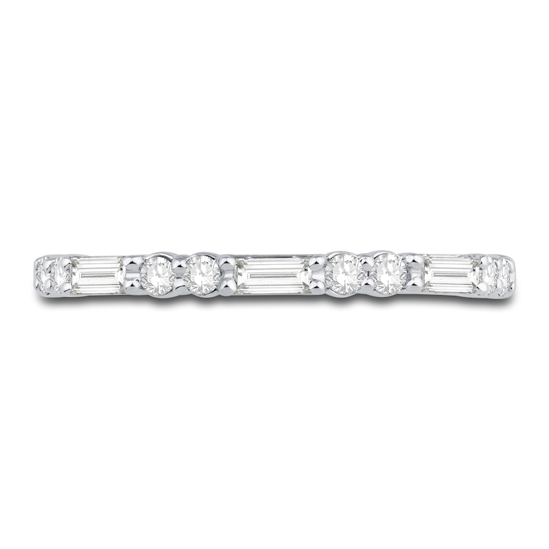 Previously Owned Diamond Anniversary Band 1/3 ct tw Baguette/Round Platinum